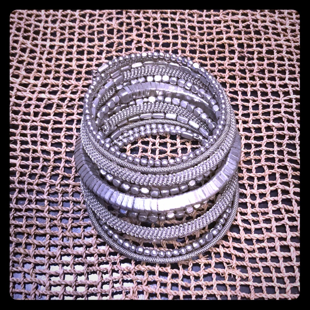 Large silver bracelet